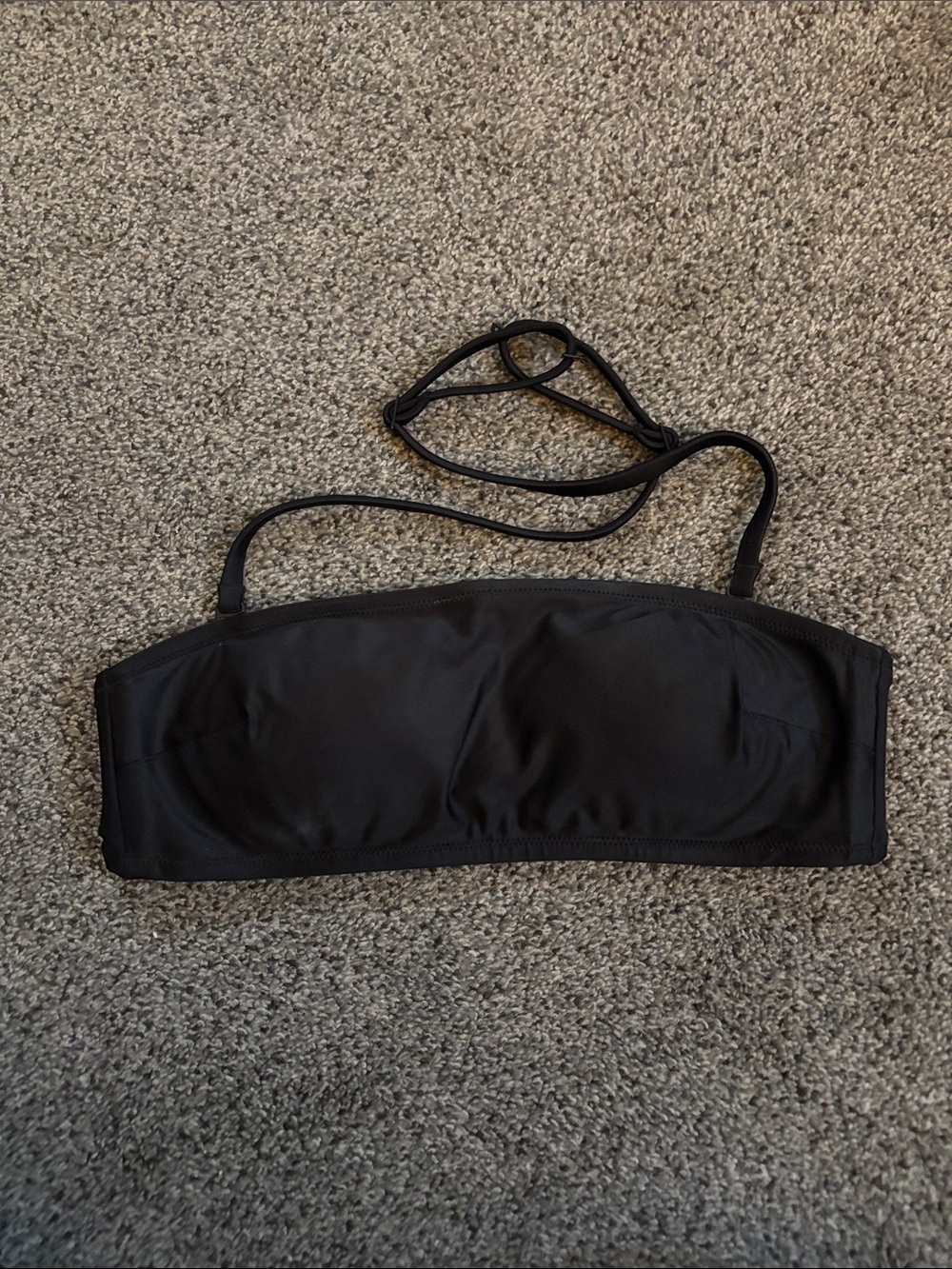 aerie Black Strapless Bandeau Top with Removable Halter